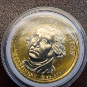 2007 George Washington Presidential $1 Coin – Two-Tone Enhanced Finish with Capsule