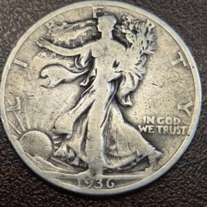 1936 Walking Liberty Half Dollar – 90% Silver U.S. Coin – Circulated