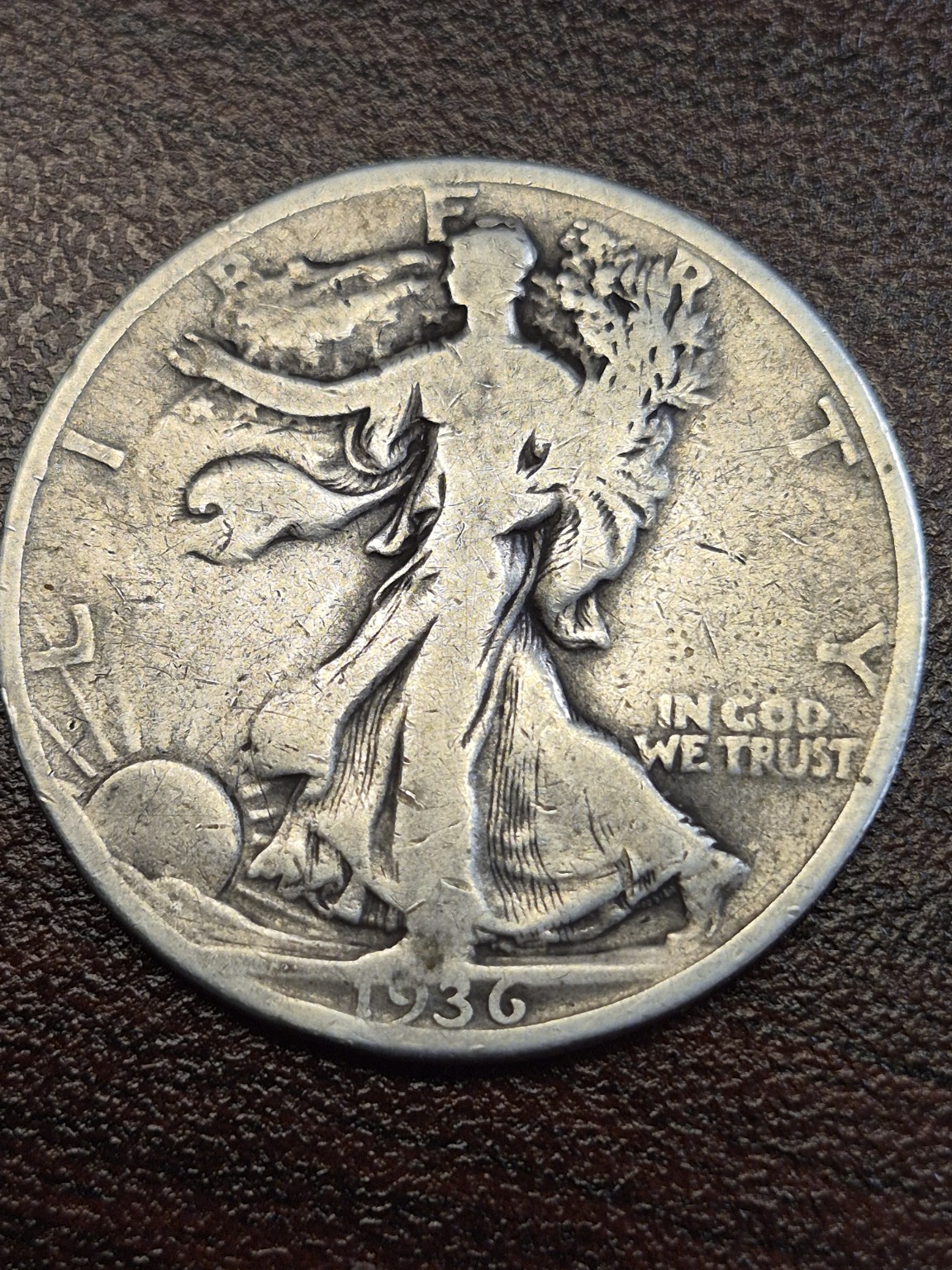 1936 Walking Liberty Half Dollar – 90% Silver U.S. Coin – Circulated