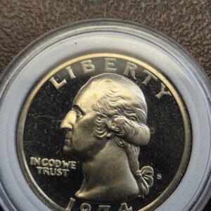 1974-S Washington Quarter Proof – Cameo Appearance with Capsule
