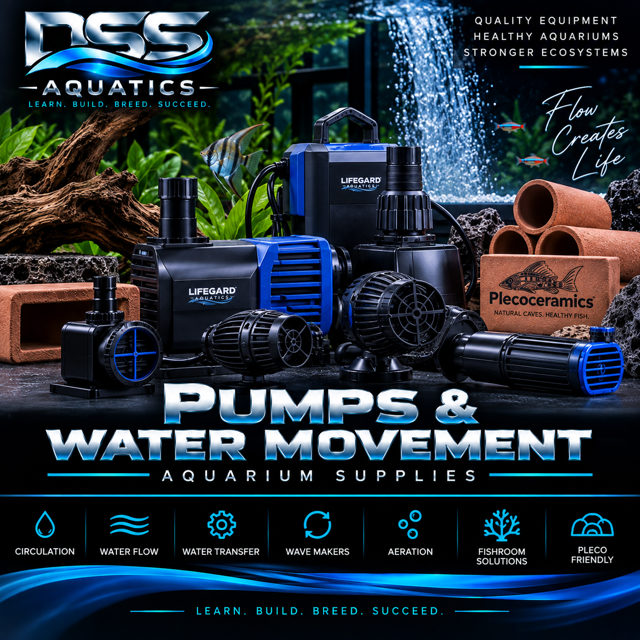 Aquarium pumps and water movement