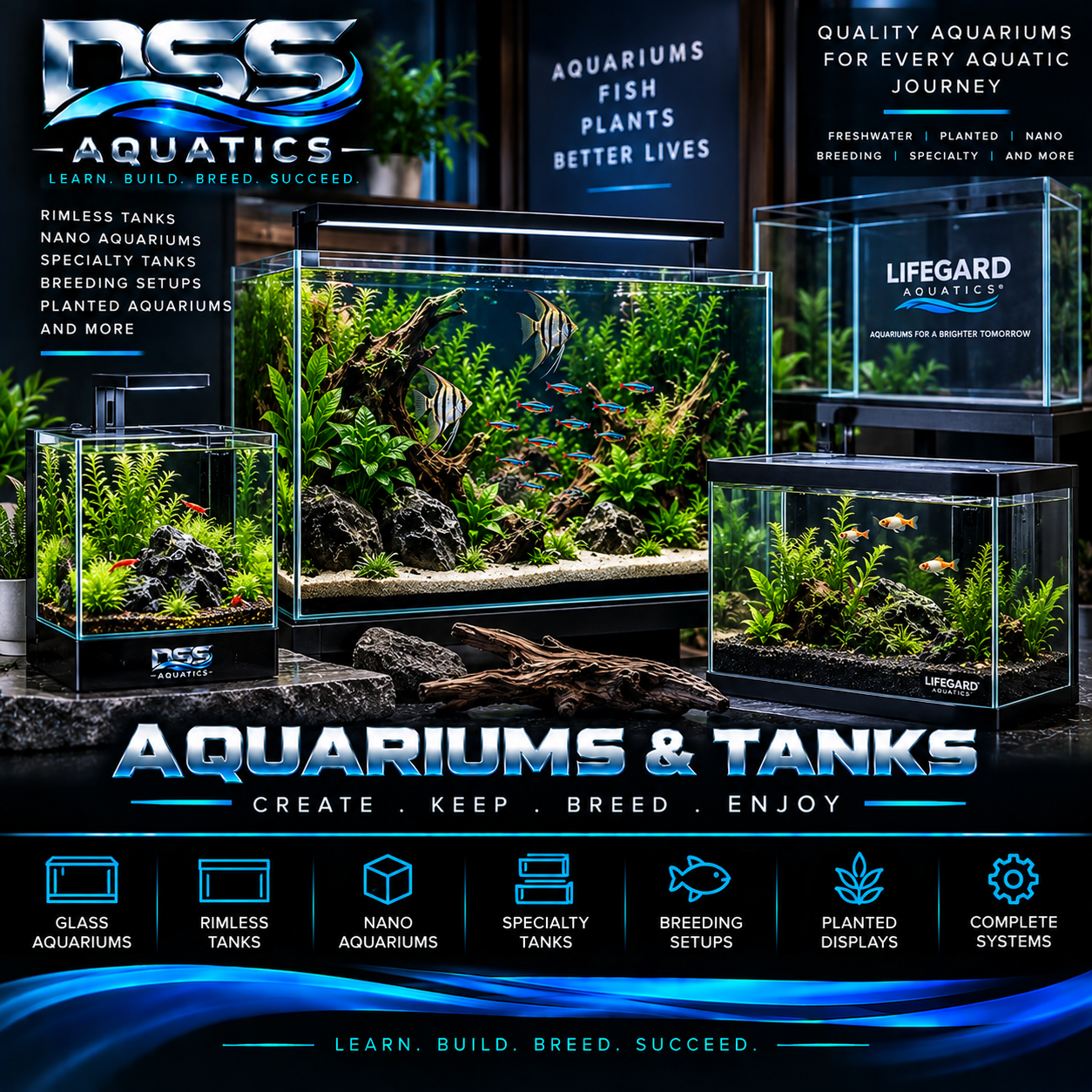Aquariums and tanks