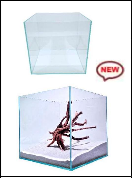 Lifegard 3 Gallon Nano Cube Low Iron Ultra Clear Glass Aquarium