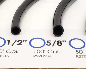 Lifegard 1 Inch ID Black Flexible Tubing - 10 ft Coil